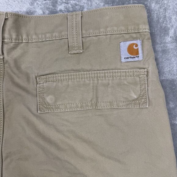 Carhartt Men's Work Pant 36x32 Khaki Relaxed Fit Rugged Cargo Canvas Carpenter - Picture 10 of 10